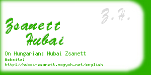 zsanett hubai business card